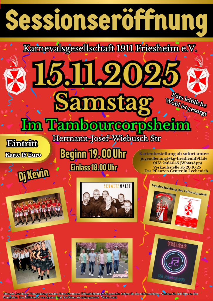 Pressemitteilung der KG 1911 Friesheim&nbsp;e.V.